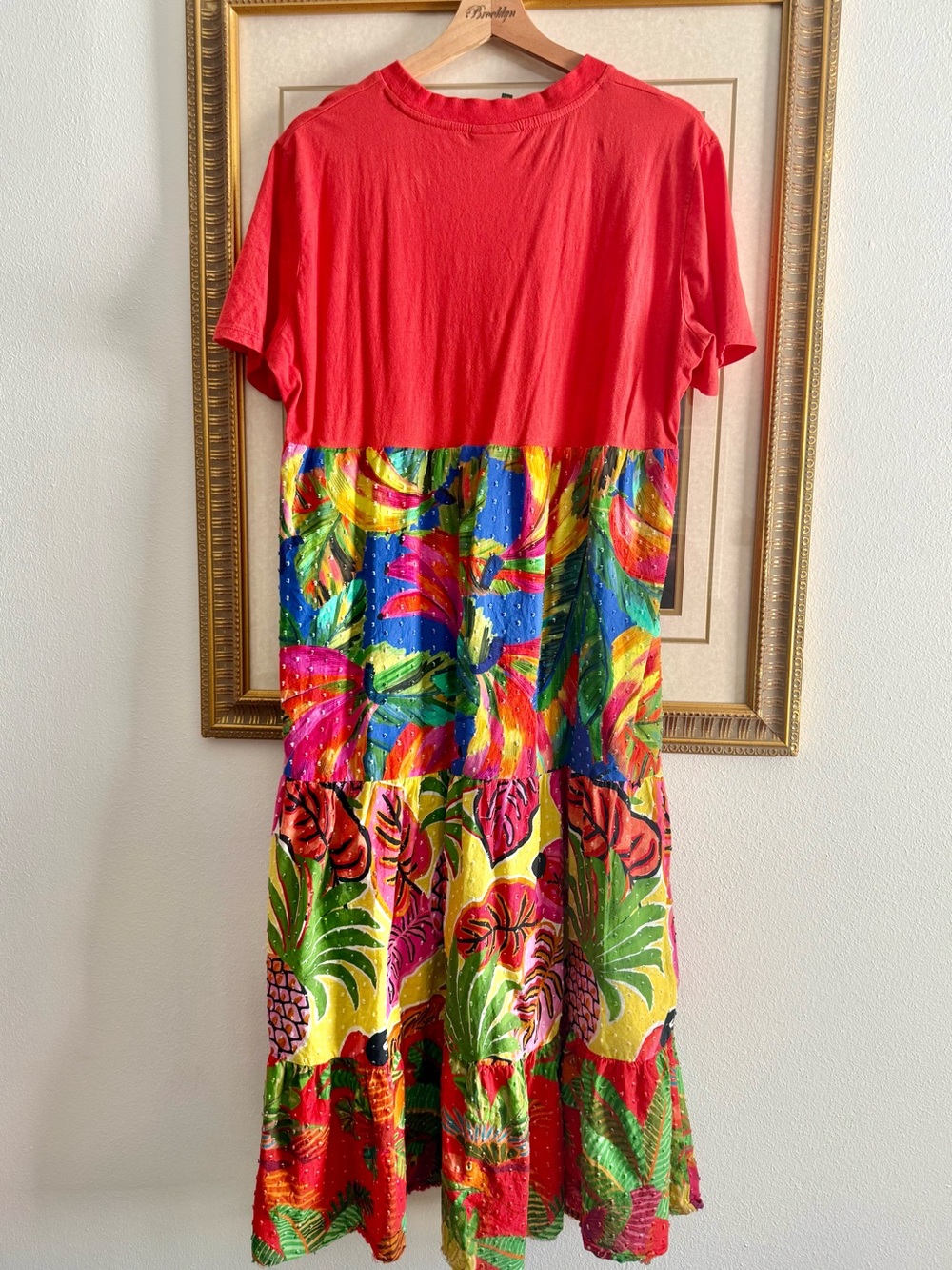 FARM Rio Red Tropical Toucan Midi Dress - Picture 4 of 5